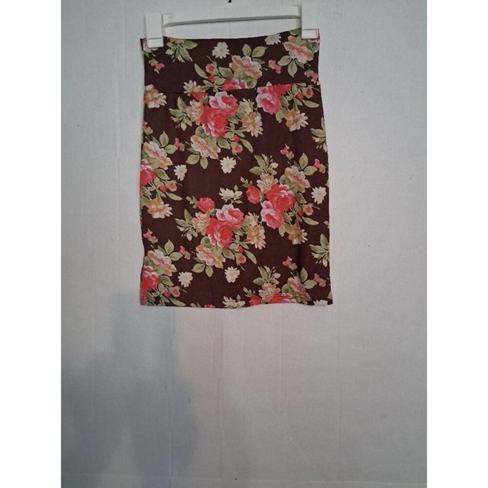 Timing Brown Floral Print Mini Skirt Size Small